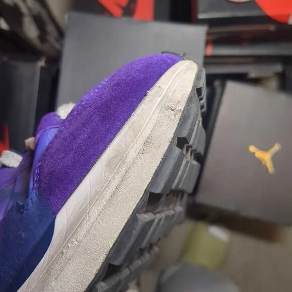 Nike sacai x VaporWaffle Dark Iris Size 9 US Men Used No Original Box DD1875-500 - Picture 8 of 9